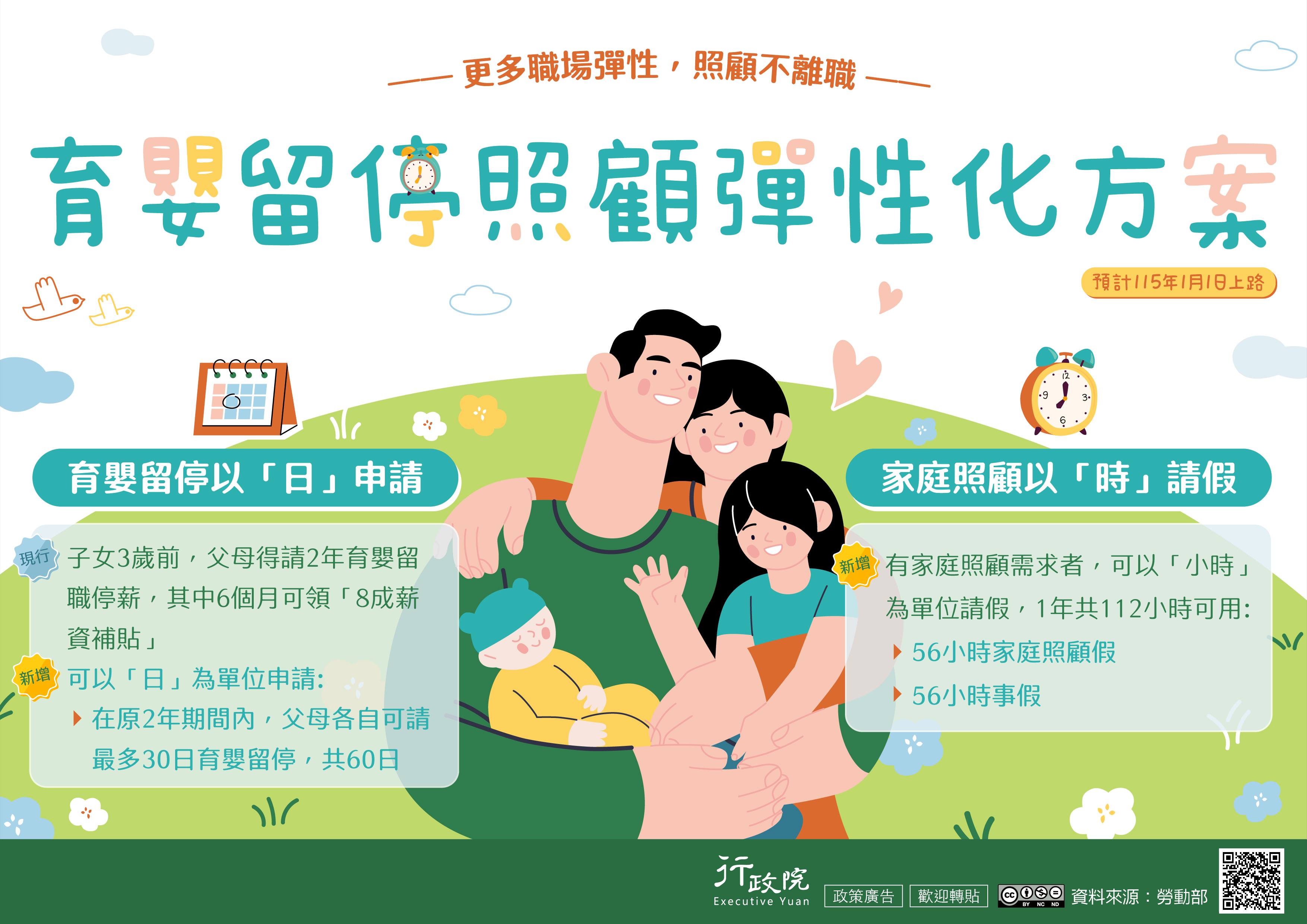 育嬰留停照顧彈性方案